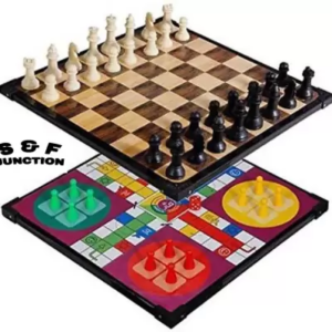 Wooden Ludo + Chess Board
