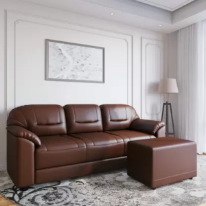 Leatherette 4 Seater Sofa